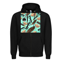 Black literature seamless pattern Zipper Hoodie - BundleAndBundleShop