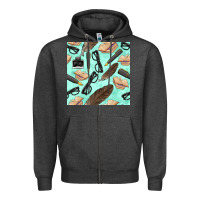 Charcoal Heather literature seamless pattern Zipper Hoodie - BundleAndBundleShop