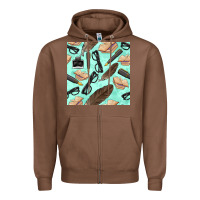 Chestnut literature seamless pattern Zipper Hoodie - BundleAndBundleShop
