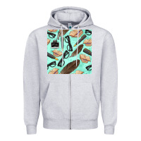 Heather Grey literature seamless pattern Zipper Hoodie - BundleAndBundleShop
