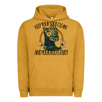 Pigment Peanut Butter Keep Your Soul Clean And Your Boots Dırty Cowgirl Boots Urban Hoodie - Bettercallsaul