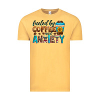 Vintage Mustard fueled by coffee and anxiety Vintage Tee - Zillion Design Studio