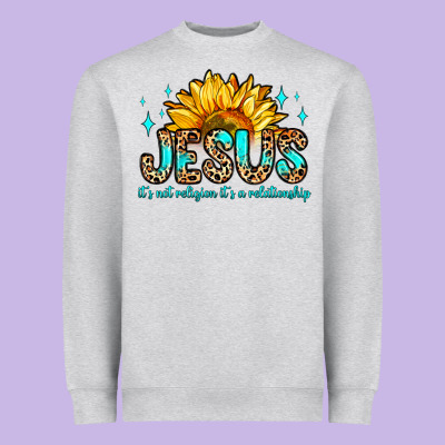 Jesus It S Not Religion It S A Relationship Heavyweight Sweatshirt Designed By Zillion Design Studio
