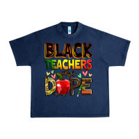 Navy Black Teacher's are dope juneteenth Urban Heavy Tee - Zillion Design Studio