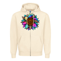Sandshell sunflower tie dye Zipper Hoodie - JahusDesignShop