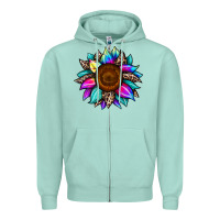 Seafoam sunflower tie dye Zipper Hoodie - JahusDesignShop