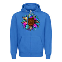 True Royal sunflower tie dye Zipper Hoodie - JahusDesignShop