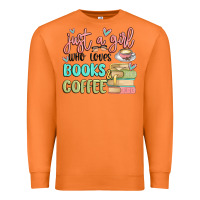 Carrot just a girl who loves books and coffee Premium Sweatshirt - MaliasSmallBusiness