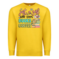 Lemon just a girl who loves books and coffee Premium Sweatshirt - MaliasSmallBusiness