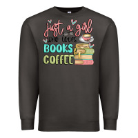 Smoke just a girl who loves books and coffee Premium Sweatshirt - MaliasSmallBusiness