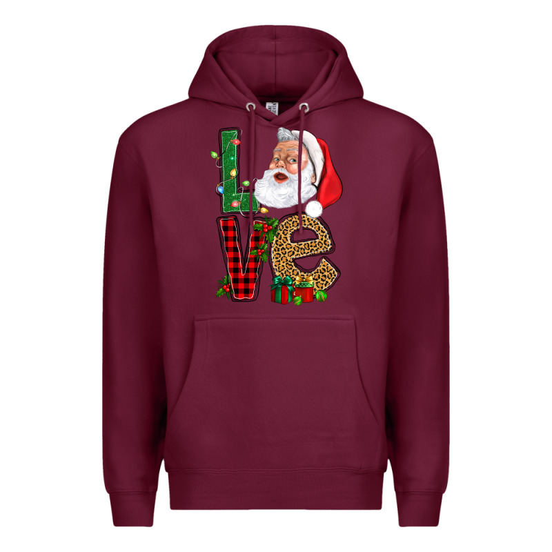 Love With Santa Portrait Premium Hoodie by BundleAndBundleShop | Teevron