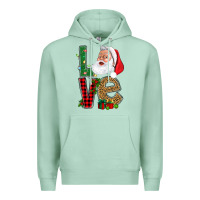 Seafoam Love With Santa Portrait Premium Hoodie - BundleAndBundleShop