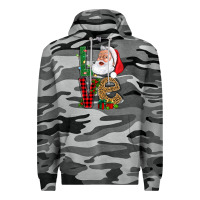 Slate Camo Love With Santa Portrait Premium Hoodie - BundleAndBundleShop