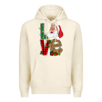 Tofu Love With Santa Portrait Premium Hoodie - BundleAndBundleShop