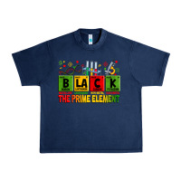 Navy Black the prime element juneteenth Urban Heavy Tee - Zillion Design Studio