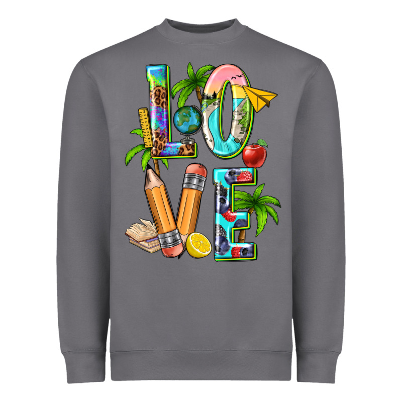 Summer Love Teacher Heavyweight Sweatshirt by texasbilliewilder | Teevron