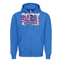 True Royal pink cozy season with snowman ado Zipper Hoodie - AdoDesignShop