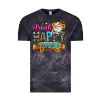 Cloud Black drink happy thoughts Vintage Tee - Zillion Design Studio