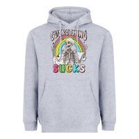 Heather Grey everything sucks Heavyweight Hoodie - MaliasSmallBusiness