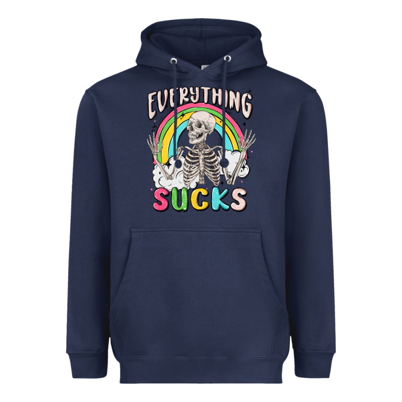 Everything Sucks Heavyweight Hoodie by MaliasSmallBusiness | Teevron