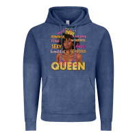 Vintage Denim queen afro woman Vintage Hoodie - texasbilliewilder