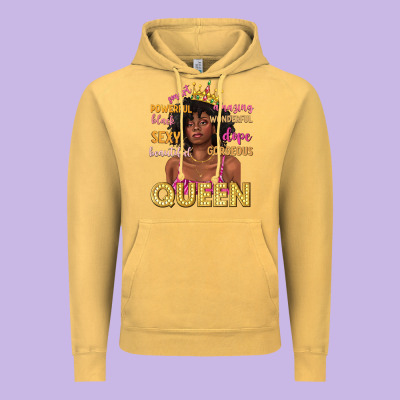 Vintage Hoodie queen afro woman
