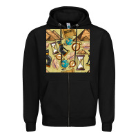 Black history seamless pattern Zipper Hoodie - BundleAndBundleShop