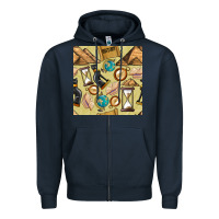 Navy history seamless pattern Zipper Hoodie - BundleAndBundleShop