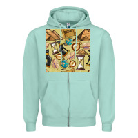 Seafoam history seamless pattern Zipper Hoodie - BundleAndBundleShop