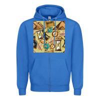 True Royal history seamless pattern Zipper Hoodie - BundleAndBundleShop
