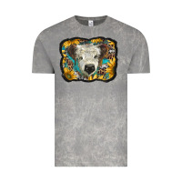 White Scottish Calf With Sunflowers Western  Background Vintage Tee | Teevron