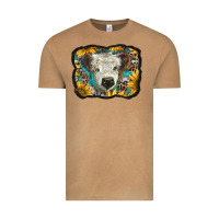 Vintage Camel white scottish calf with sunflowers western  background Vintage Tee - BarkalooDesign