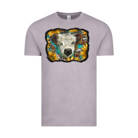 Vintage Zinc white scottish calf with sunflowers western  background Vintage Tee - BarkalooDesign