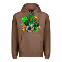 Chestnut St. Patrick Cow Clover Premium Hoodie - BundleAndBundleShop