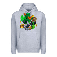 St. Patrick Cow Clover Premium Hoodie | Teevron