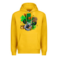 Lemon St. Patrick Cow Clover Premium Hoodie - BundleAndBundleShop