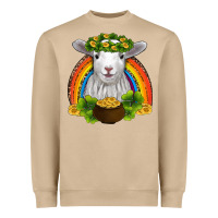 Mushroom st patricks day baby sheep shamrocks gold rainbow Heavyweight Sweatshirt - RanaPortraitStore