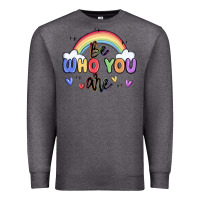 Charcoal Heather be who you are Premium Sweatshirt - MaliasSmallBusiness