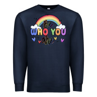 Navy be who you are Premium Sweatshirt - MaliasSmallBusiness