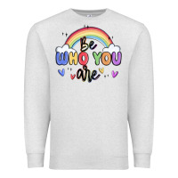 Oatmeal Heather be who you are Premium Sweatshirt - MaliasSmallBusiness