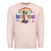 Pale Pink be who you are Premium Sweatshirt - MaliasSmallBusiness