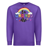 Purple be who you are Premium Sweatshirt - MaliasSmallBusiness