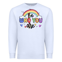 White be who you are Premium Sweatshirt - MaliasSmallBusiness
