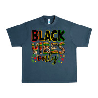 Midnight Navy Black vibes only juneteenth Urban Heavy Tee - Zillion Design Studio