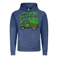 Vintage Denim Happy st. patrick's day shamrock farm truck Vintage Hoodie - RanaPortraitStore