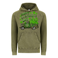Vintage Olive Happy st. patrick's day shamrock farm truck Vintage Hoodie - RanaPortraitStore