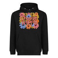Black choose happy Heavyweight Hoodie - MaliasSmallBusiness