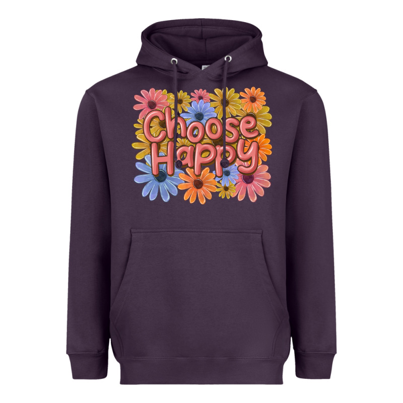 Choose Happy Heavyweight Hoodie by MaliasSmallBusiness | Teevron