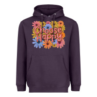 Plum choose happy Heavyweight Hoodie - MaliasSmallBusiness