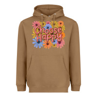 Toasted Coconut choose happy Heavyweight Hoodie - MaliasSmallBusiness